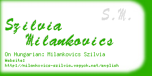 szilvia milankovics business card